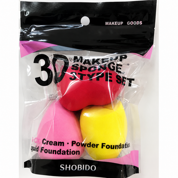 SHOBIDO 3D Makeup Sponge Style Set (3 Pack)